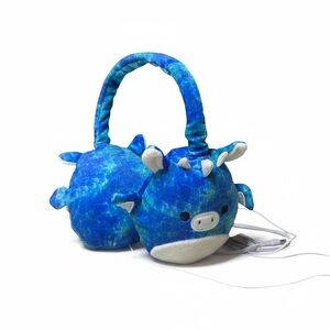 Squishmallows plush wired headphones featuring the dragon character Dominic